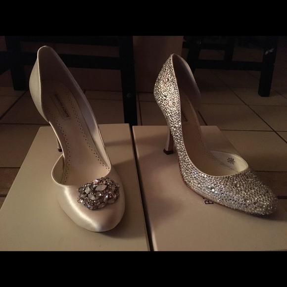 Elegant silk wedding heels - Picture 2 of 2